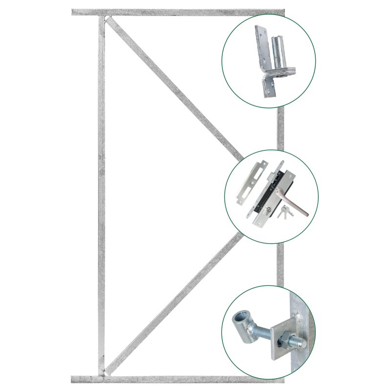 Ijzeren deurframeset compleet 155x90cm