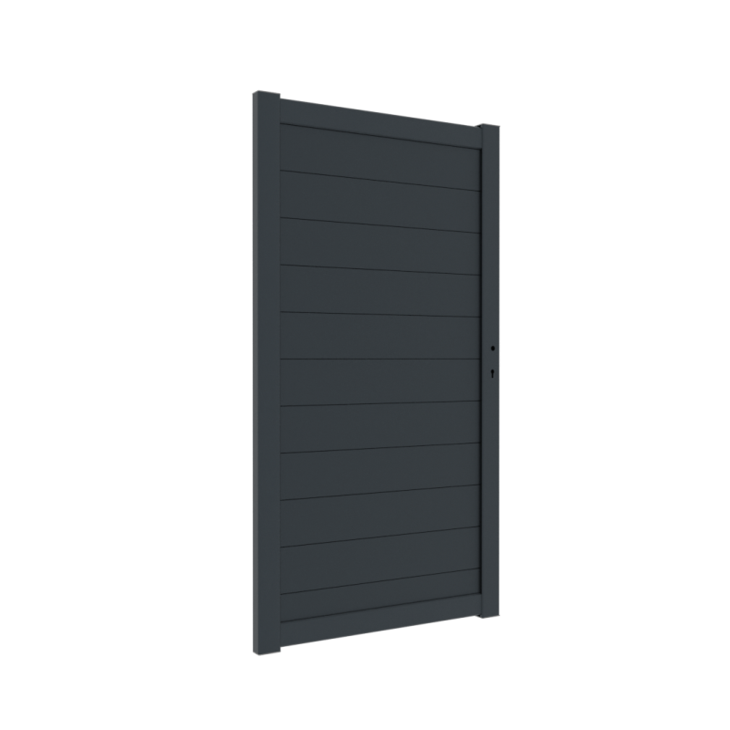 Boston aluminium poort 98x183cm RAL7016 incl. speciaal ophangsysteem en beslag