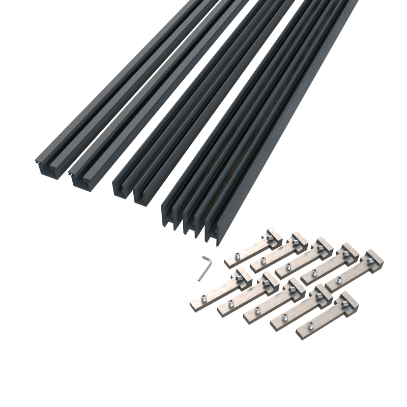 Profielset voor HPL Horizontaal 12x30x175mm set incl. connectors art.2530