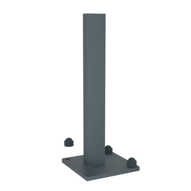 Boston Paalhouder met plaat 120x120x300mm art.2330