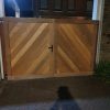 Dubbele Poort Bangkirai Belmonte Robuust Diagonaal 300x180cm "eigen productie " MAATWERK !!