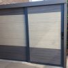 Schuifdeur WPC Fiberdeck Rhombus profiel hoogte maximaal 200cm compleet systeem incl. aluminium frame en afwerking!