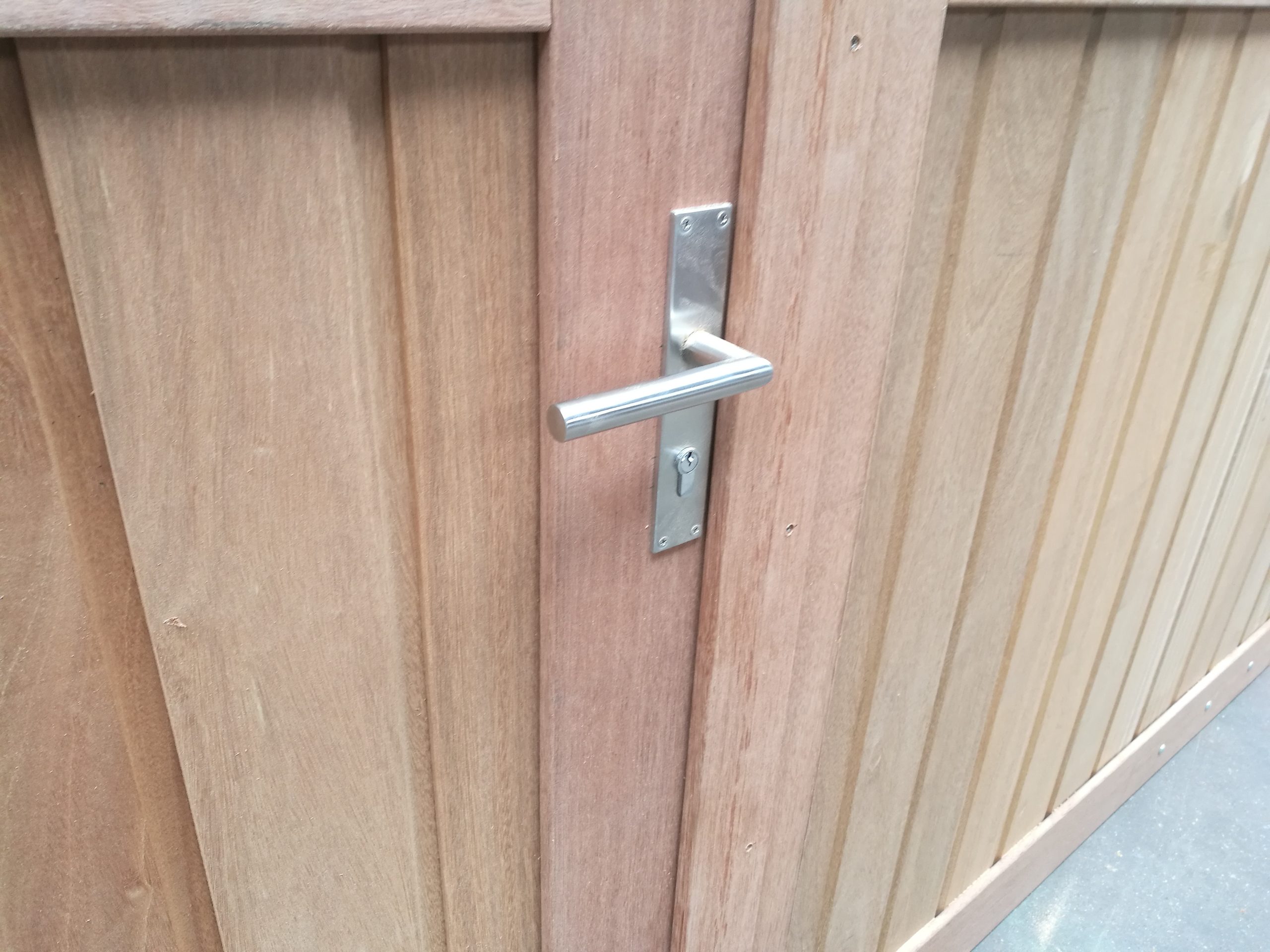 Dubbele Poort Belmonte Bangkirai met Trellis 300x180cm Horizontaal / Verticaal of Diagonaal "MAATWERK"