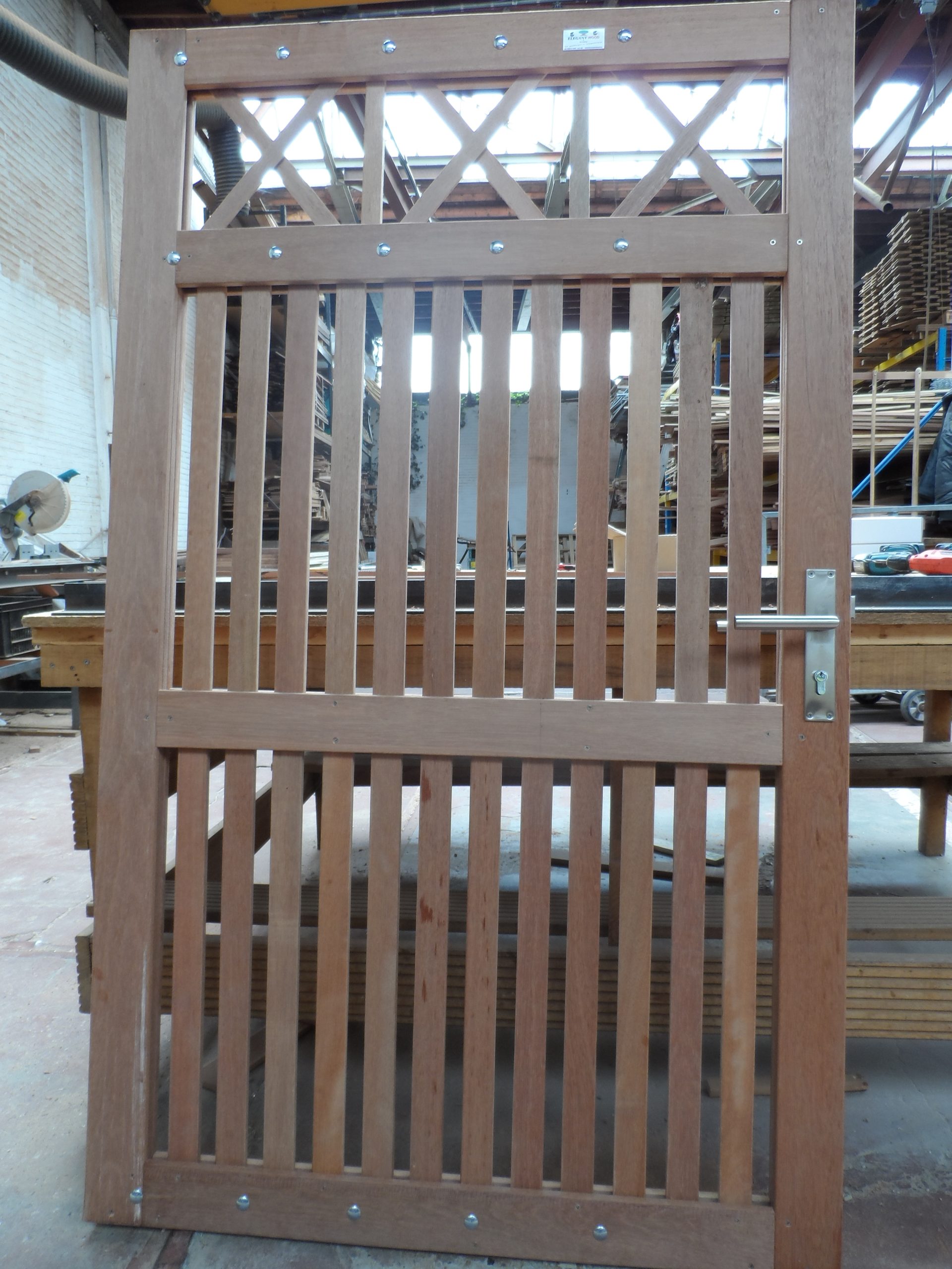 Dubbele Bankirai inloopppoort Speciaal 300cmx180cm "Maatwerk mogelijk"