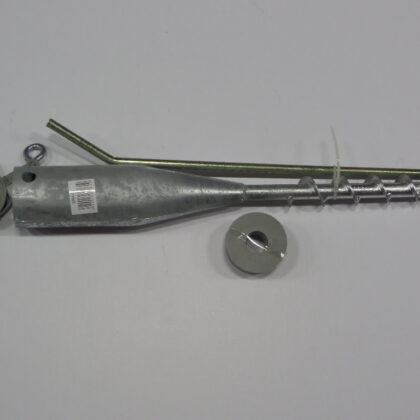 Schroefpaalhouder rond inclusief kunststof passtukken voor palen van 56mm + 51mm + 44mm