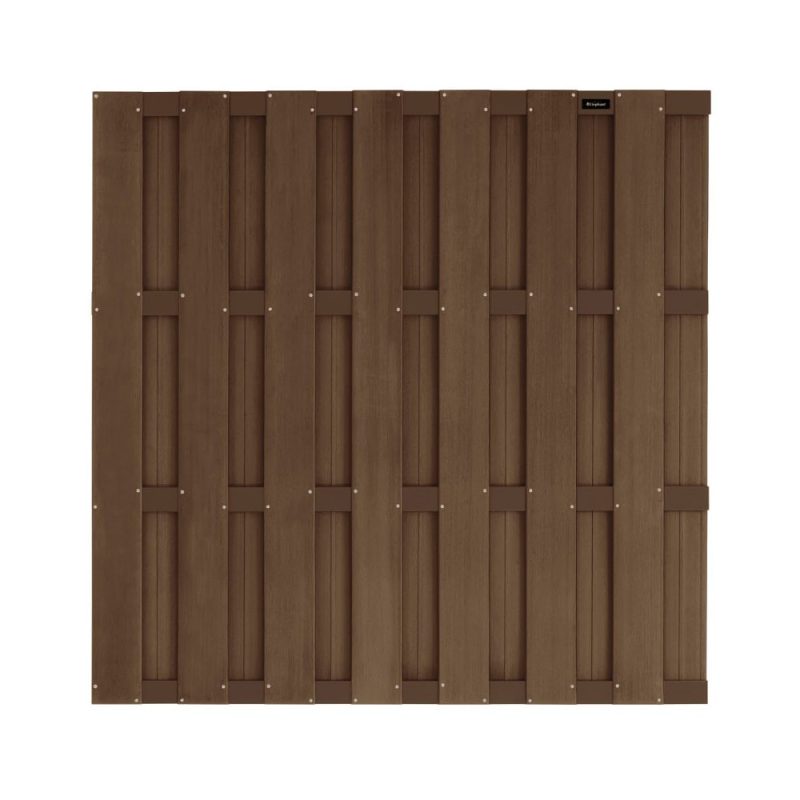 Basic scherm composiet Donkerbruin 180x180cm