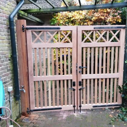 Dubbele Bankirai inloopppoort Speciaal 300cmx180cm "Maatwerk mogelijk"