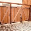 Dubbele Poort Bankirai Belmonte Robuust "STRAK"180cm hoogte "eigen productie"  MAATWERK!! Breedte vanaf 200cm tot maar liefst 360cm