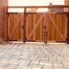Dubbele Poort Bankirai Belmonte Robuust "STRAK"180cm hoogte "eigen productie"  MAATWERK!! Breedte vanaf 200cm tot maar liefst 360cm