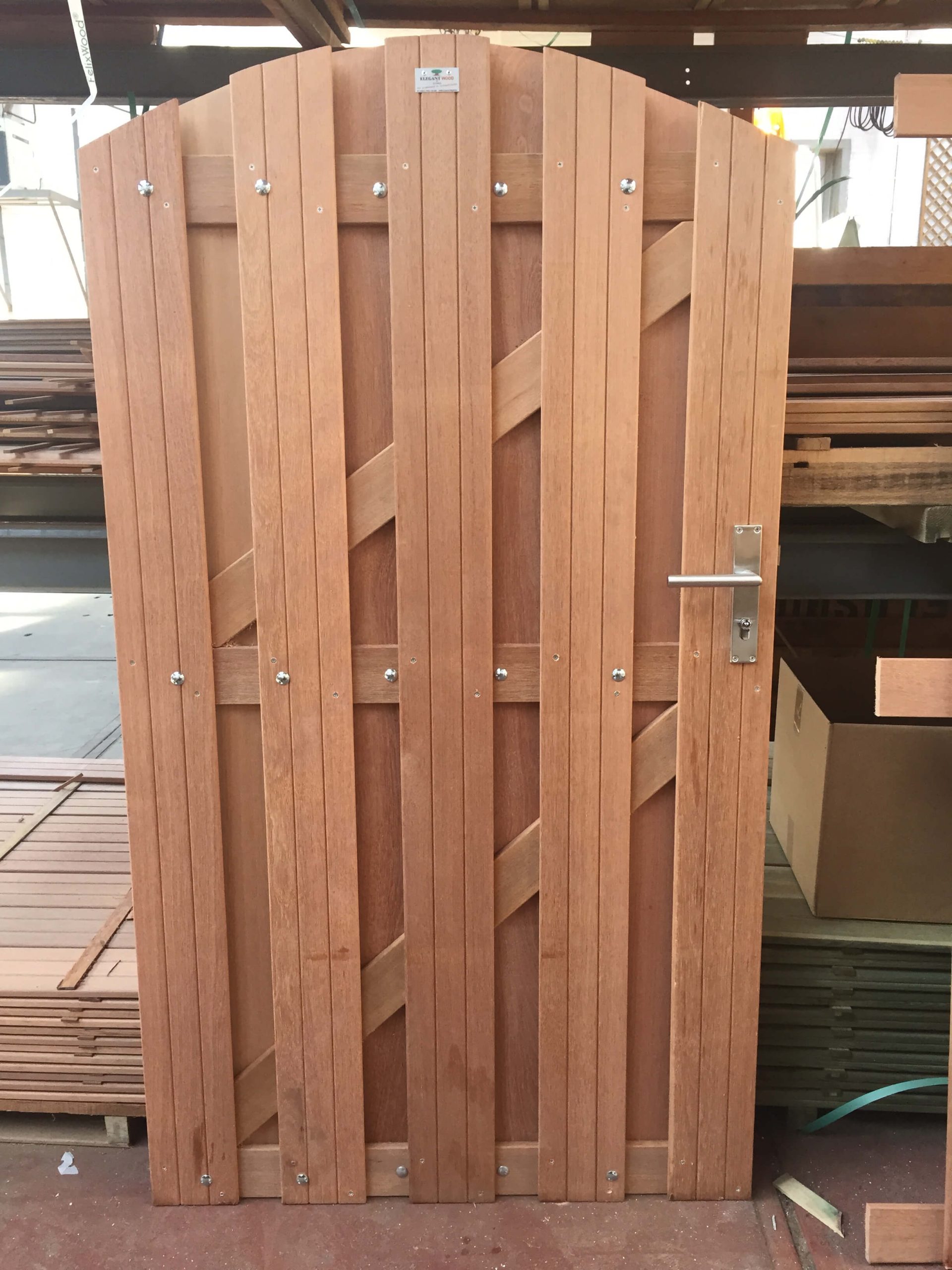 Hardhouten Poort De Luxe 90cm x 180cm ( maatwerk mogelijk)