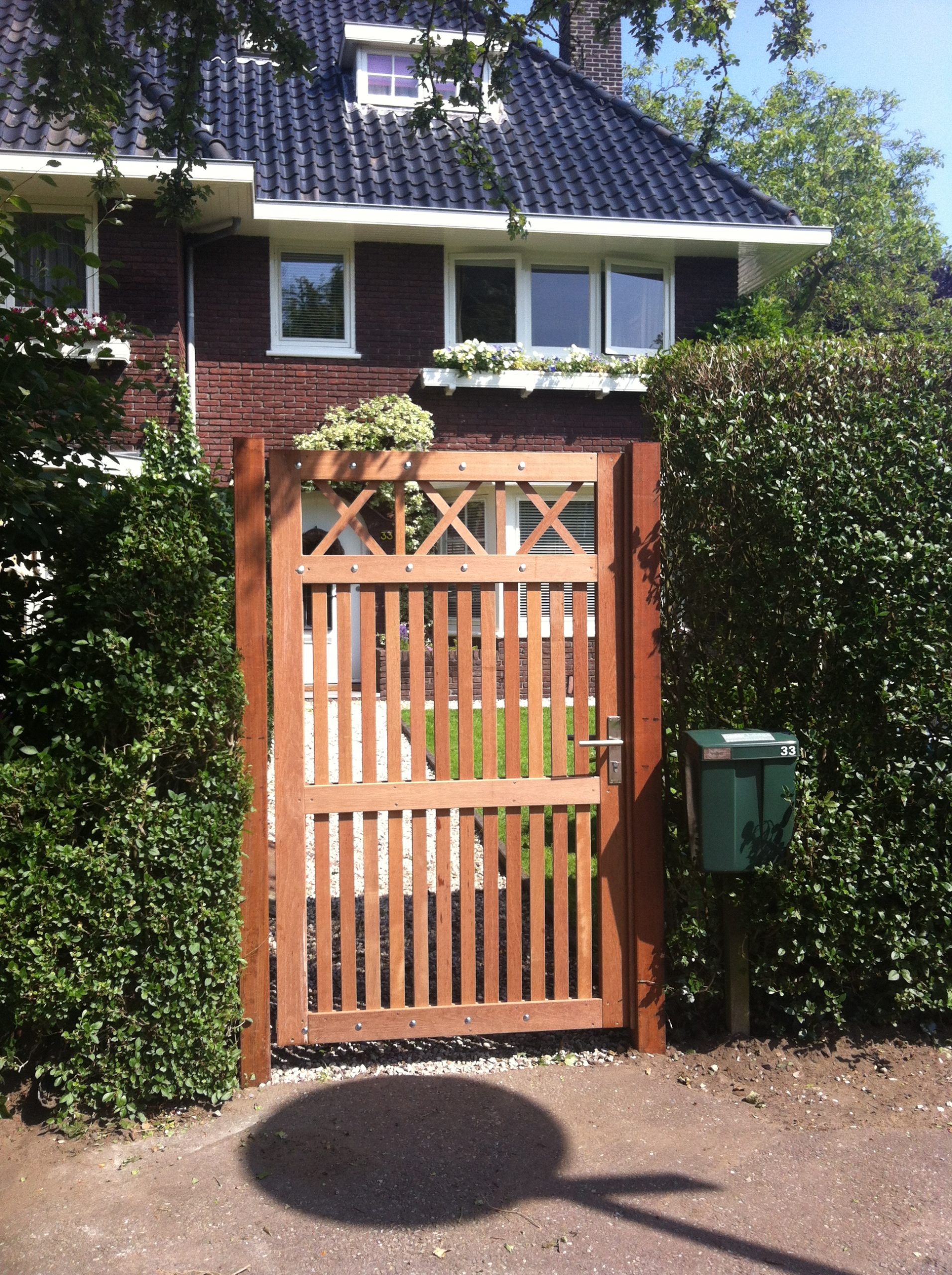 Bangkirai Inloopppoort Speciaal 100cmx180cm "Maatwerk mogelijk"