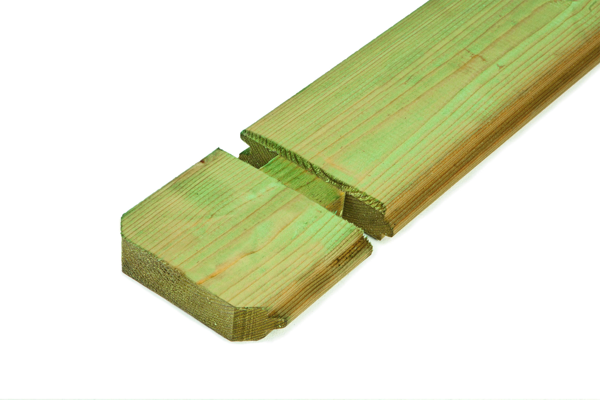 Als reactie op de tint Zuidwest H/U profiel 28mm/34mm 220cm - impregneren groen | Elegant Wood