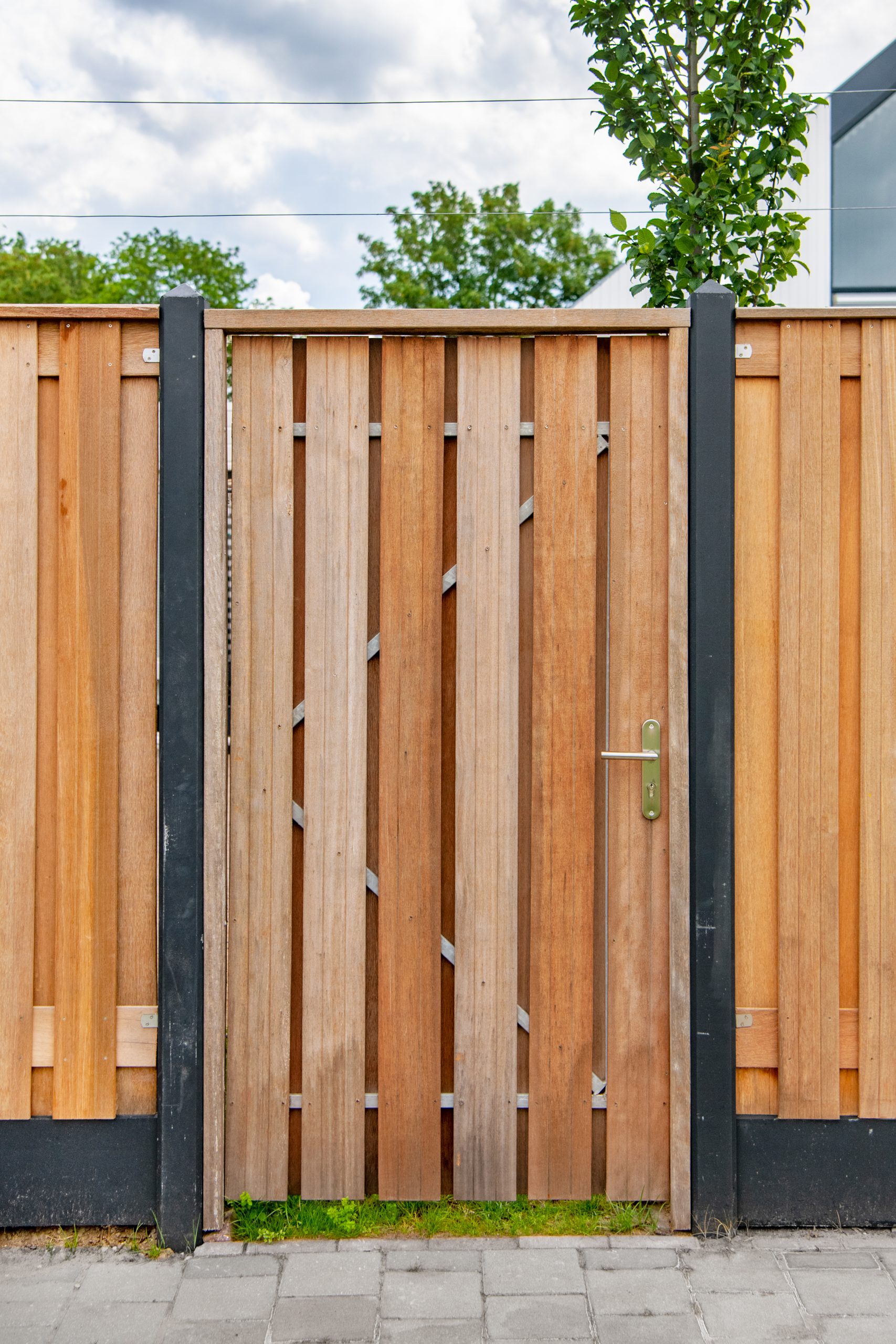 Tuindeur Privacy luxe Red Class 100x195cm incl. inbouwen slot