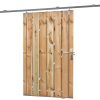 Schuifpoort Groen Geimpregneerd Hoogte 195cm, Breedte verkrijgbaar van 120cm tot 200cm, incl. volledig schuifsysteem.