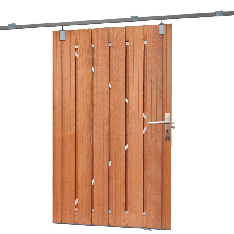 Schuifdeur hardhout "BASIC"130x195cm zonder montage hang en sluitwerk