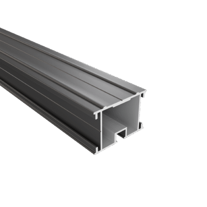 StructurAL Aluminium onderbalken 40x60mm L-400cm, 2mm wanddikte, RAL9005 max 100cm overspanning mogelijk!!