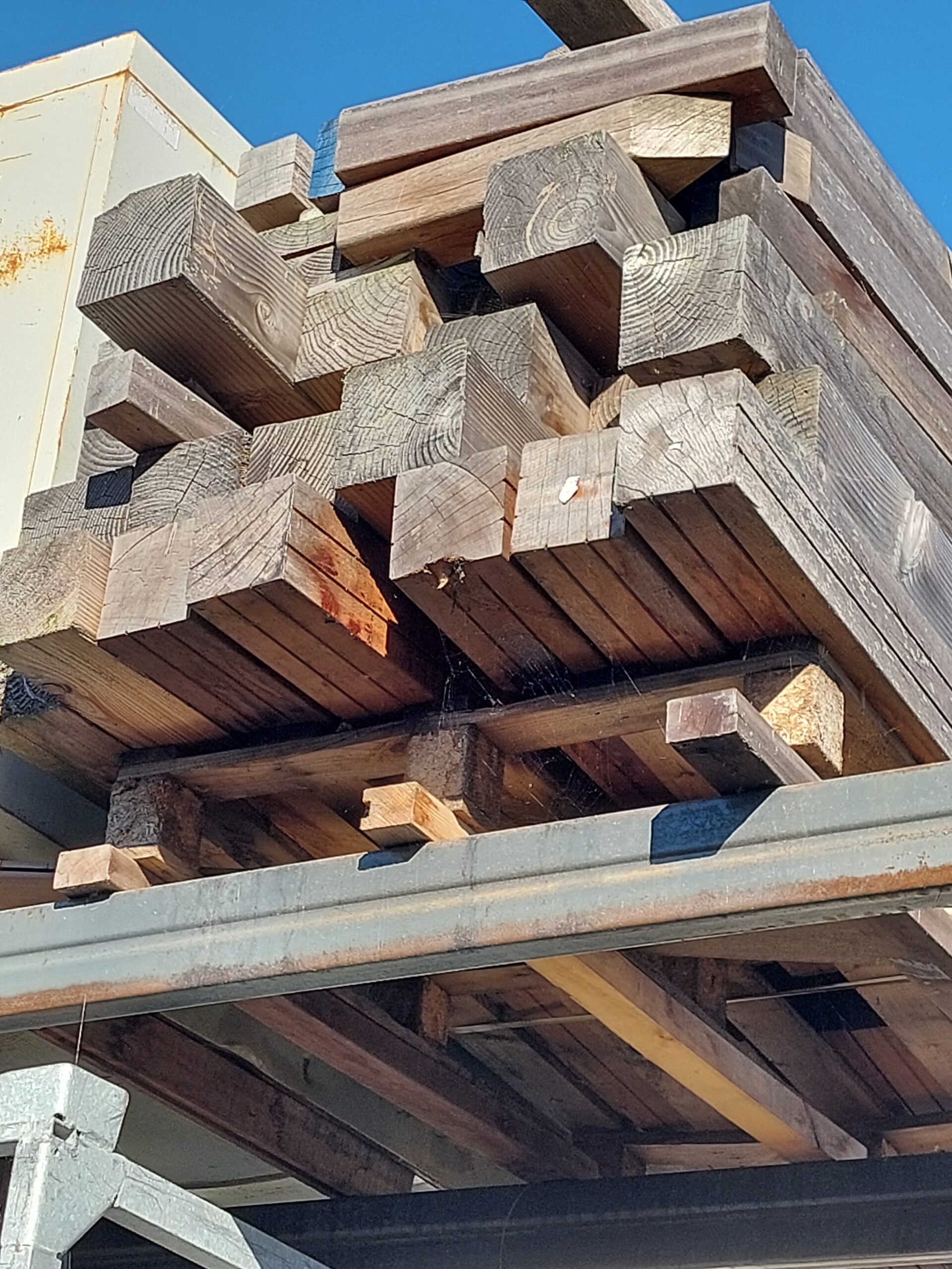 Hardhouten palen diverse kopmaten Kom nu uitzoeken, op = op!