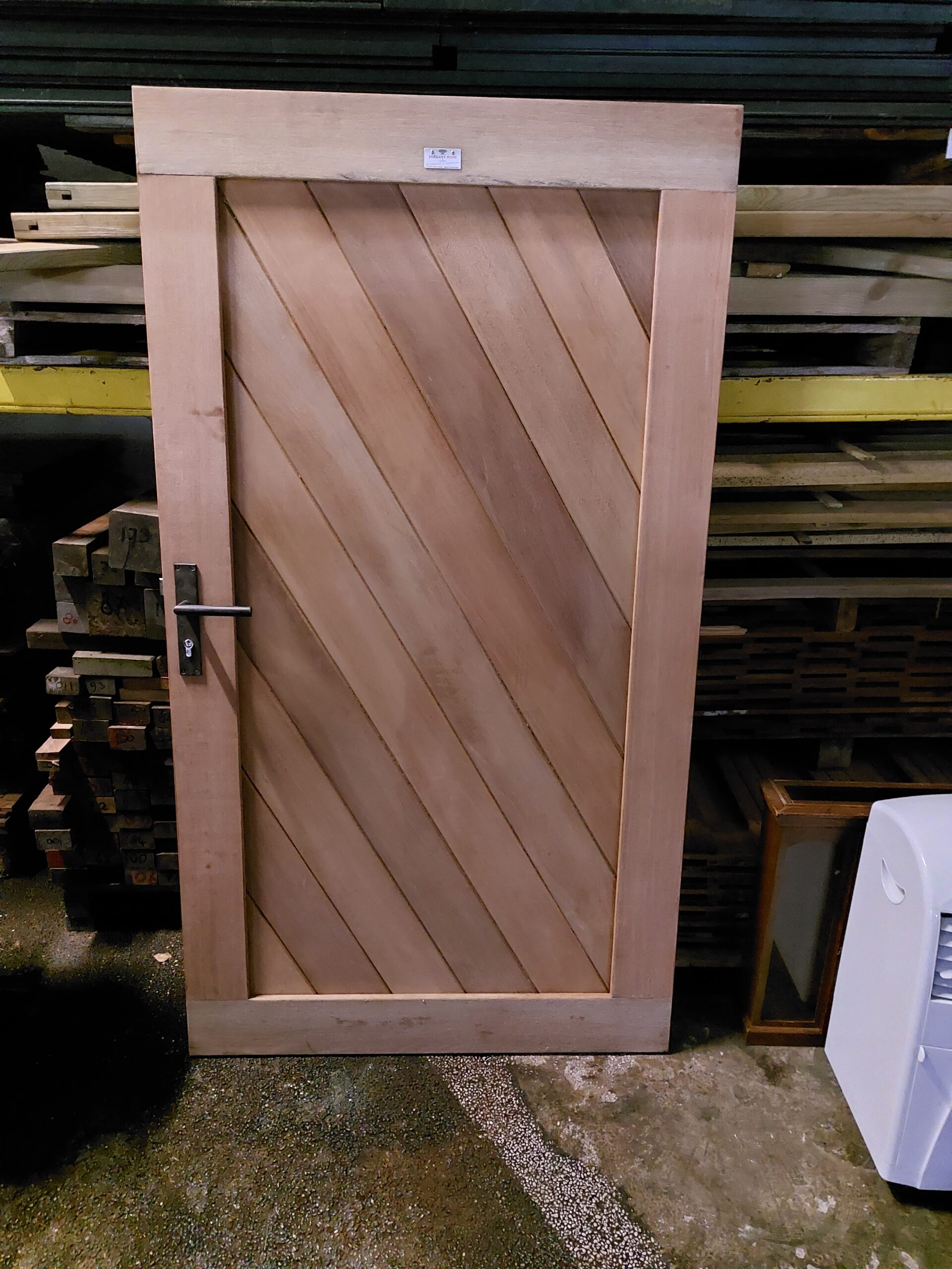 Tuinpoort Bankirai Belmonte diagonaal 100x180cm showroommodel "Nieuw"