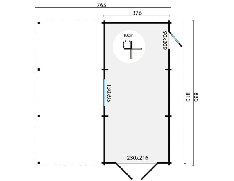 Garage-carport Berggren | 58 mm | vuren honinggeel geïmpregneerd