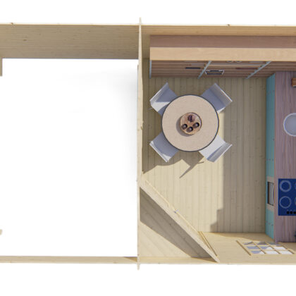 Blokhut - Tuinhuis Christoffer | 28 mm | vuren Red Class Wood geïmpregneerd