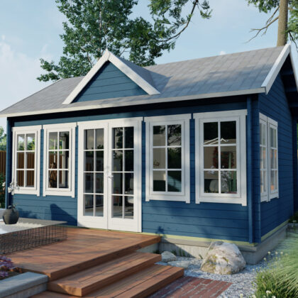 Blokhut - Tuinhuis Clockhouse | 44 mm | vuren onbehandeld