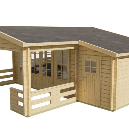 Blokhut - Tuinhuis Coventry | 58 mm | vuren bruin geïmpregneerd