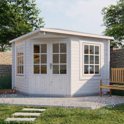 Blokhut - Tuinhuis Emma | 40 mm | vuren grijs geïmpregneerd