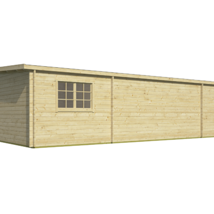 Blokhut - Tuinhuis Extremadura | 44 mm | grijs geïmpregneerd
