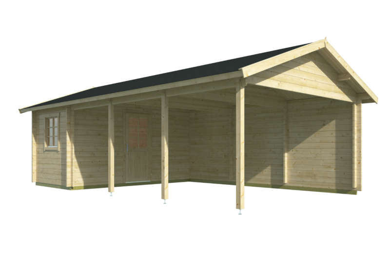 Carport/berging Ever | 44 mm | vuren Red Class Wood geïmpregneerd