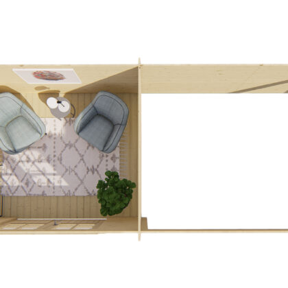 Blokhut - Tuinhuis Freddy | 28 mm | vuren onbehandeld