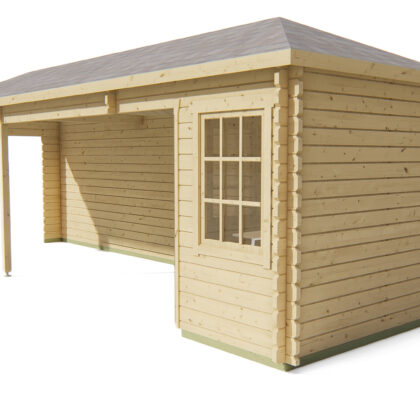 Blokhut - Tuinhuis Gretel | 44 mm | vuren Red Class Wood geïmpregneerd