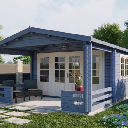 Blokhut - Tuinhuis Ipswich | 58 mm | vuren onbehandeld