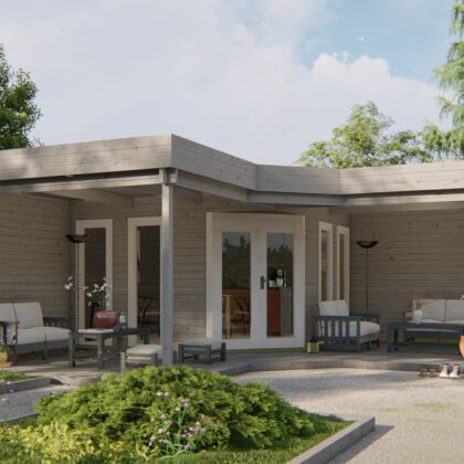 Blokhut - Tuinhuis Jutka | 44 mm | vuren onbehandeld