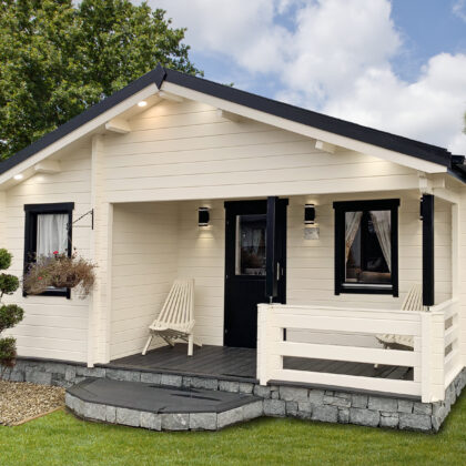 Blokhut - Tuinhuis Kay | 70 mm | vuren bruin geïmpregneerd