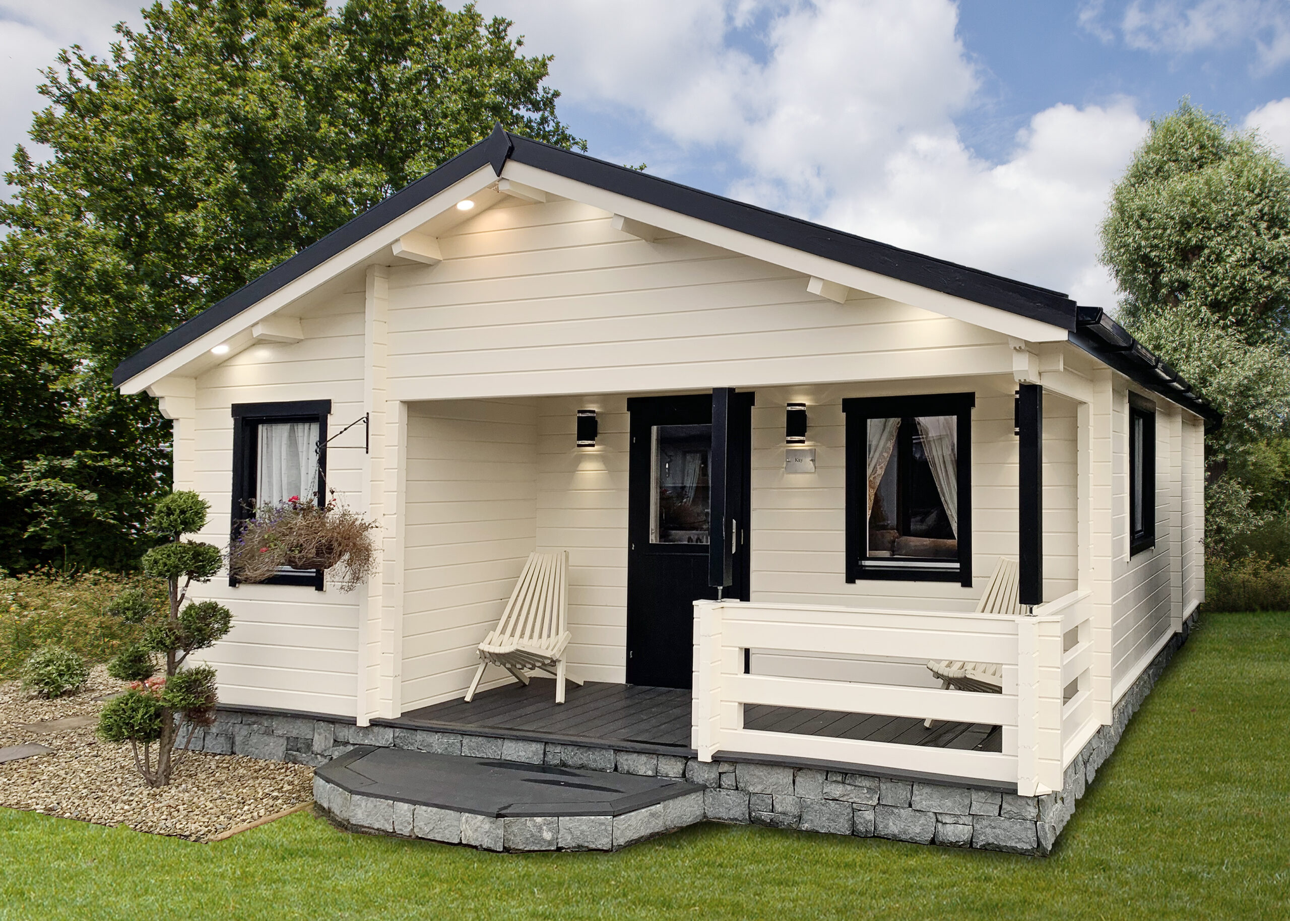 Blokhut - Tuinhuis Kay | 70 mm | vuren honinggeel geïmpregneerd