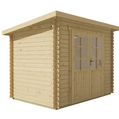 Blokhut - Tuinhuis Kris | 28 mm | vuren bruin geïmpregneerd