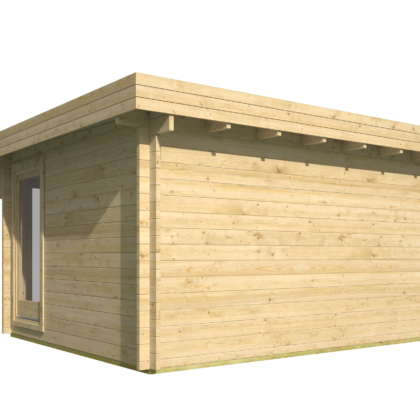 Blokhut - Tuinhuis Lory | 44 mm | vuren grijs geïmpregneerd