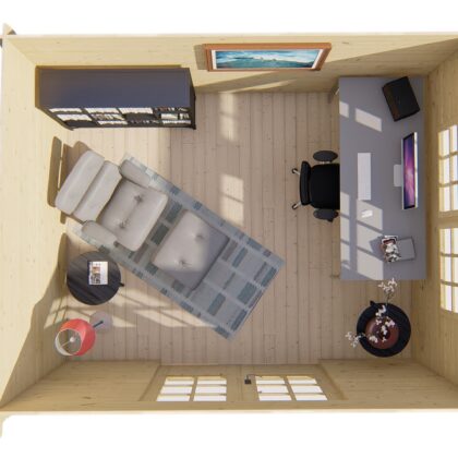 Blokhut - Tuinhuis Loya | 28 mm | vuren Red Class Wood geïmpregneerd