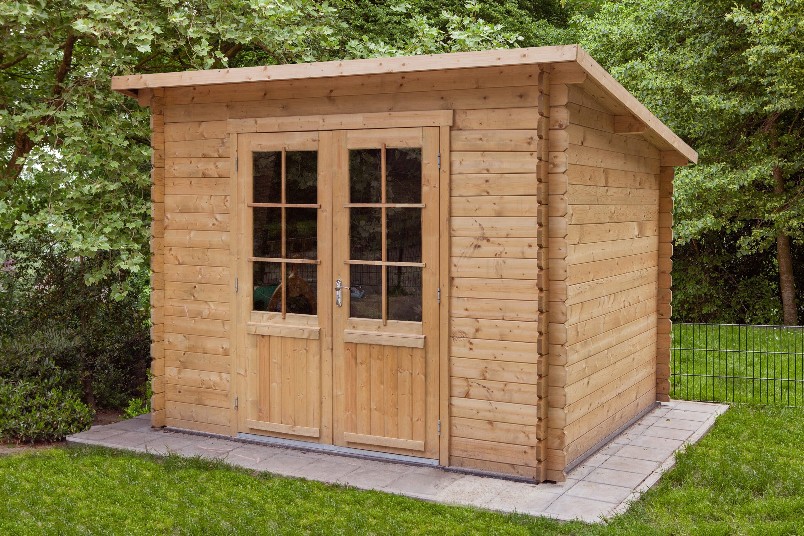 Blokhut - Tuinhuis Mila | 28 mm | vuren bruin geïmpregneerd
