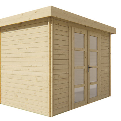 Blokhut - Tuinhuis Minimodern | 28 mm | vuren Red Class Wood geïmpregneerd