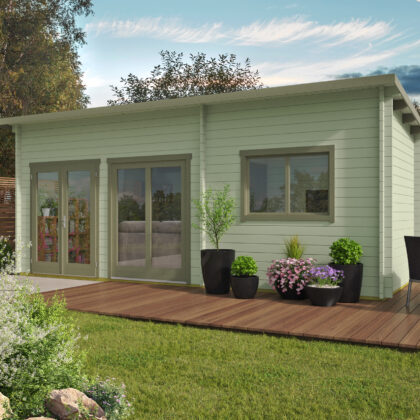 Blokhut - Tuinhuis Moderna | 44 mm | onbehandeld