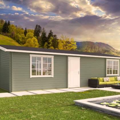 Blokhut - Tuinhuis Navarra | 44 mm | Red Class Wood geïmpregneerd