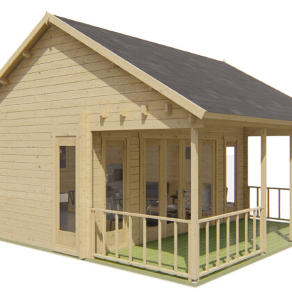 Blokhut - Tuinhuis Olaug | 44 mm | vuren Red Class Wood geïmpregneerd