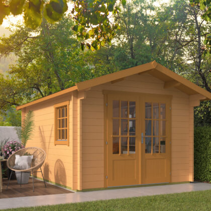 Blokhut - Tuinhuis Peggie | 40 mm | honinggeel geïmpregneerd