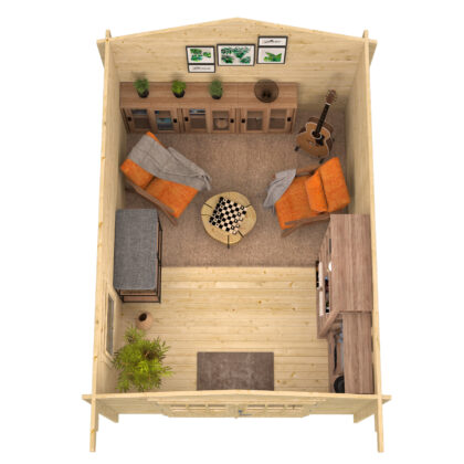 Blokhut - Tuinhuis Peggie | 40 mm | groen geïmpregneerd