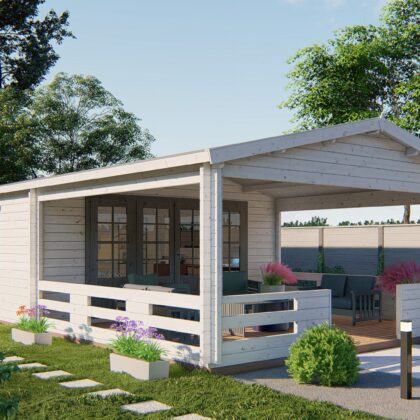 Blokhut - Tuinhuis Sheffield | 58 mm | vuren Red Class Wood geïmpregneerd
