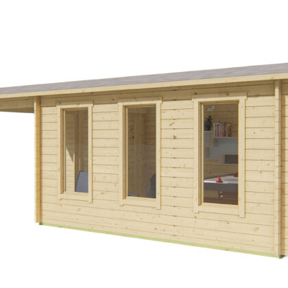 Blokhut - Tuinhuis Skeg | 44 mm | vuren honinggeel geïmpregneerd