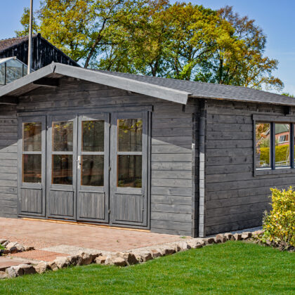 Blokhut - Tuinhuis Southampton | 58 mm | vuren groen geïmpregneerd