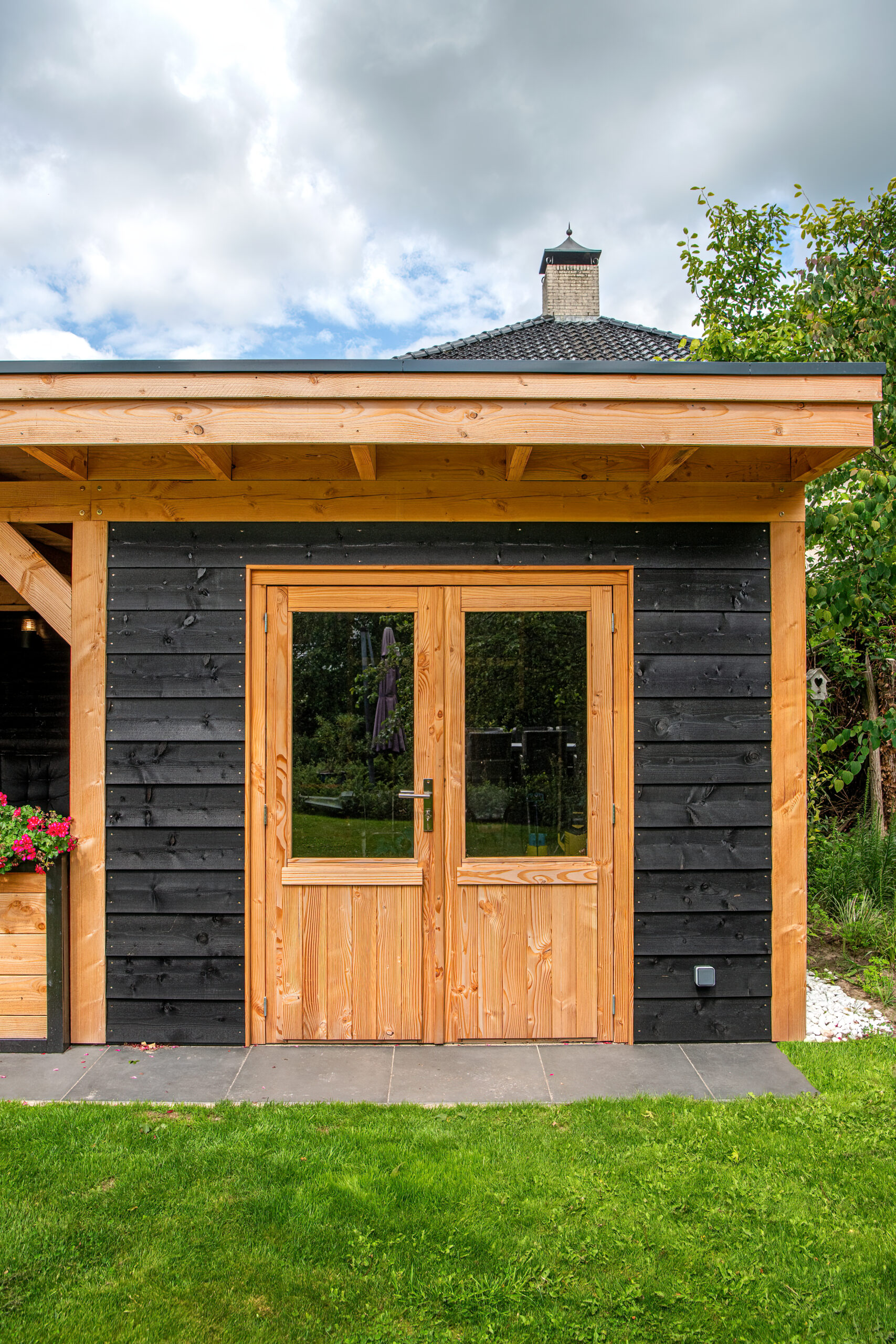 Deur dubbel met raam LS douglas 159.6x200cm