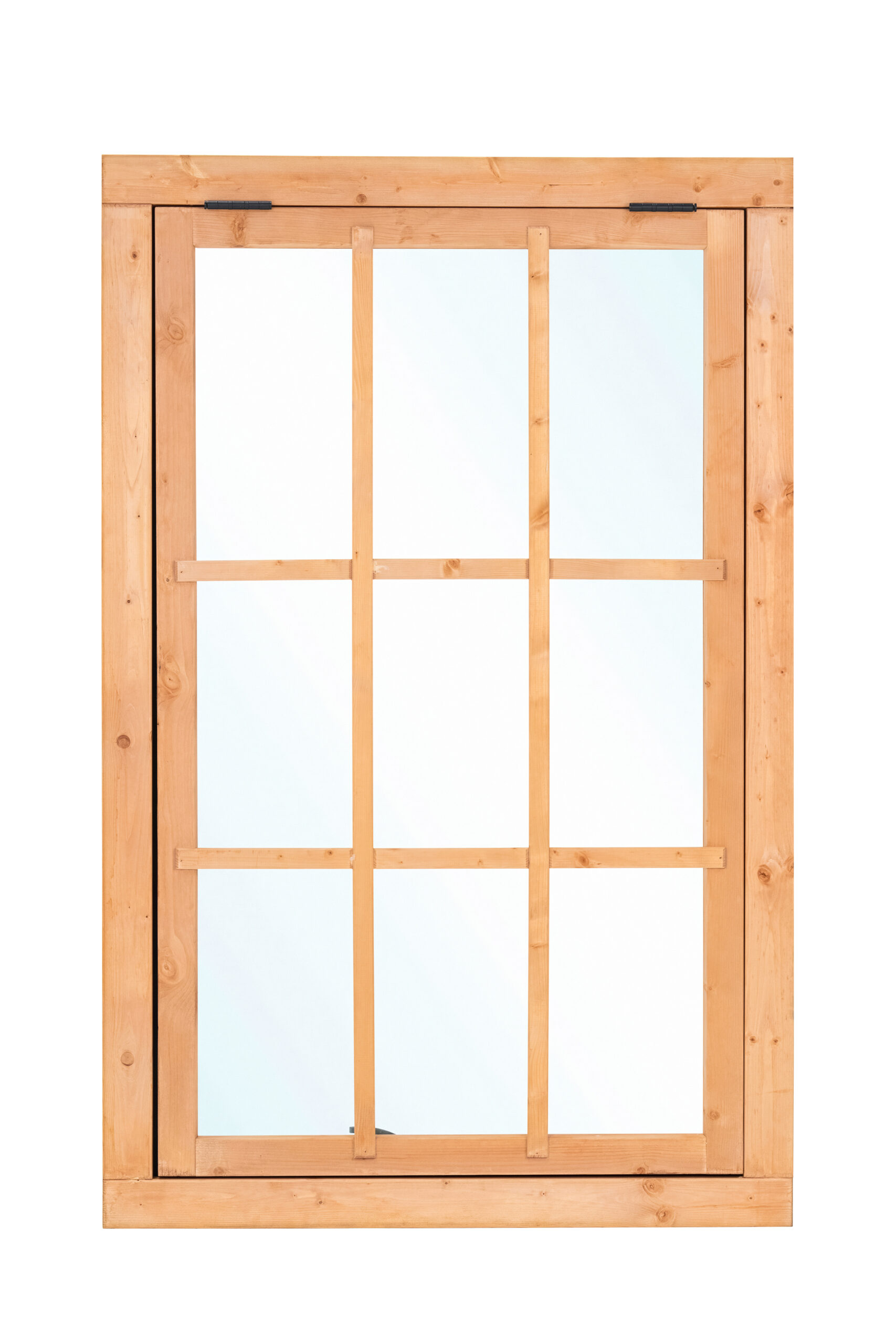 Lariks uitzetraam, 9-ruits B900xH1350mm sponningmaat